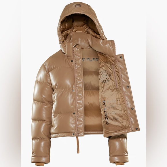 ARITZIA - The Super Puff™ Shorty - Constant Camel in Vegan Leather - XS - Picture 4 of 9